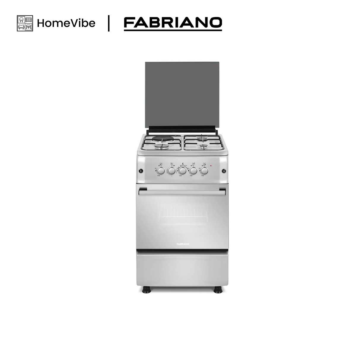 Fabriano 50cm, 3 Gas Burners, 1 Electric Plate + Gas Oven Free Standing