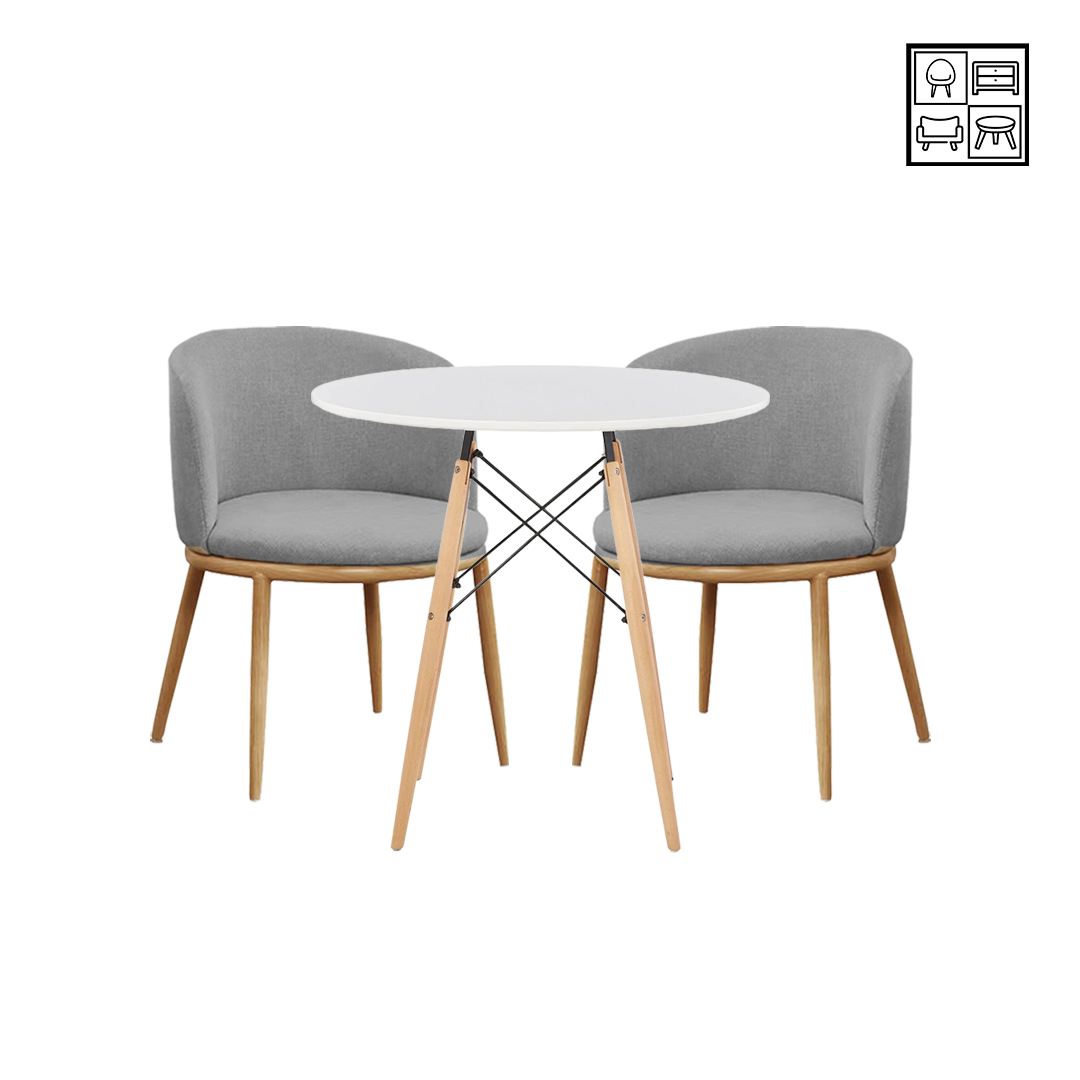 HV Elio Round Table + 2 Priya Chair Set