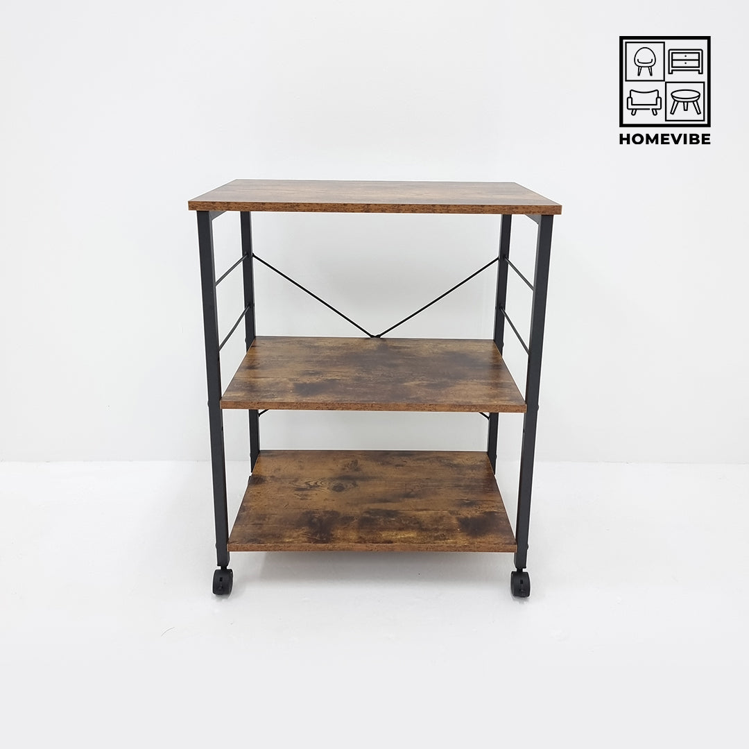 HV Boris Wooden Utility Cart | HomeVibe PH | Buy Online Furniture and Home Furnishings