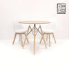 HV Elio Round Table + 2 Padded Eames Chair Set
