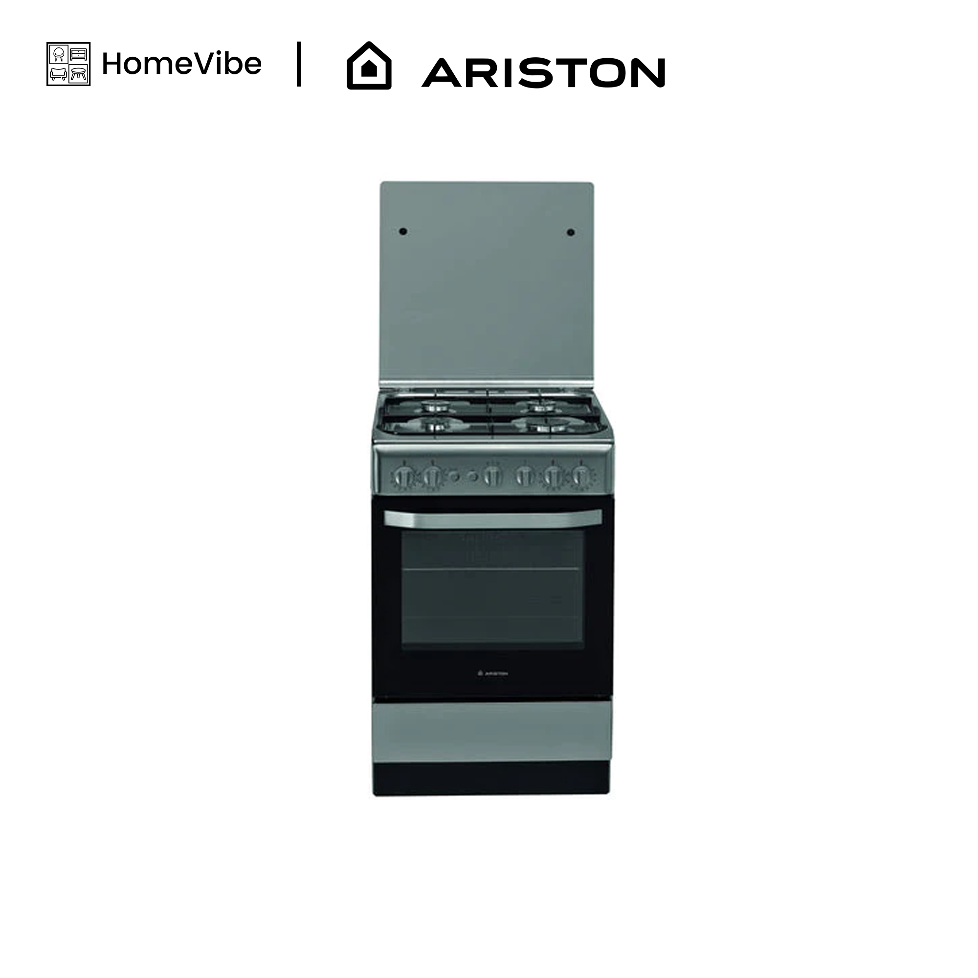 Ariston 50cm, 4 Gas Burners + Gas Oven Free Standing Cooker AS5G1PMX/MEA