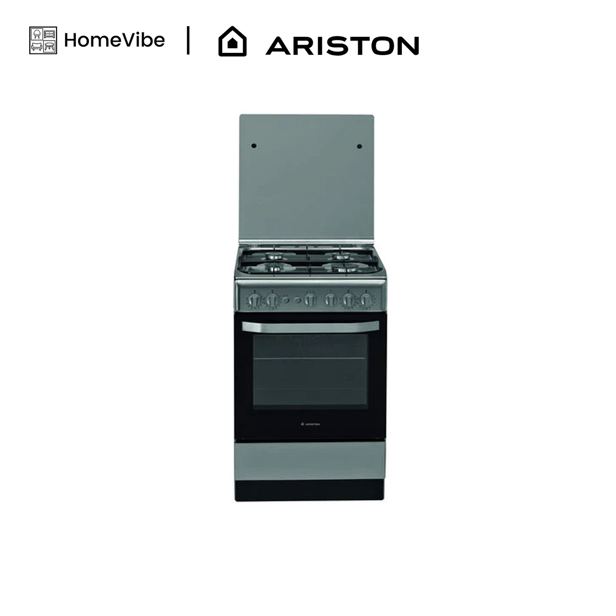Ariston 50cm, 4 Gas Burners + Gas Oven Free Standing Cooker AS5G1PMX
