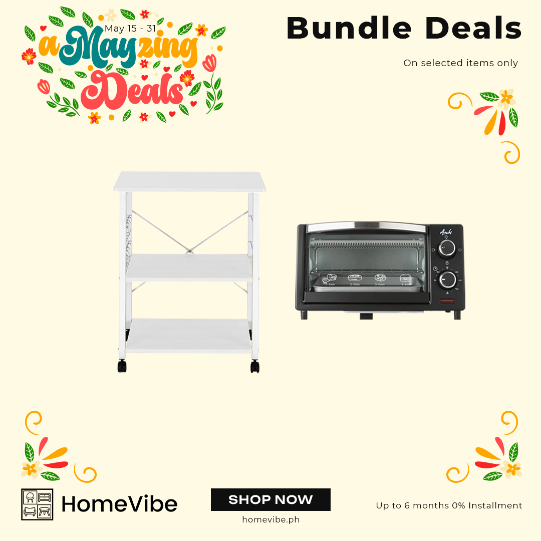Bundle Deals: HV Boris Wooden Utility Cart + Asahi Bread Toaster