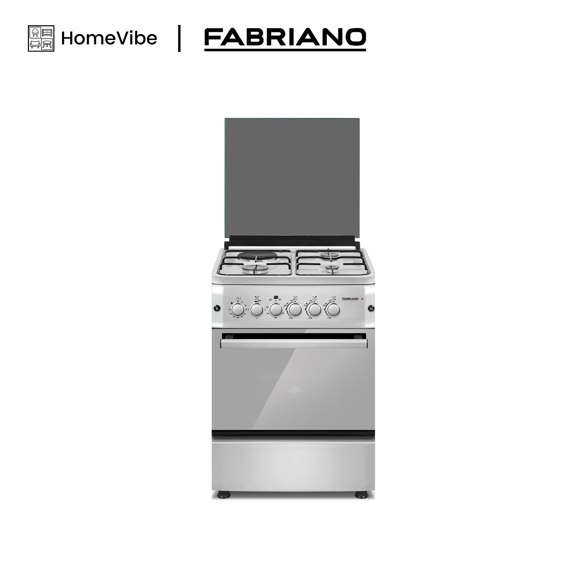 Fabriano 60cm, 3 Gas Burners, 1 Electric Plate + Gas Oven Free Standing Cooker F6S31G2-SS