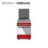 Fabriano 60cm, 4 Gas Burners, 1 Electric plate + Gas Oven and Grill Free Standing Cooker F6TS31G2-RD