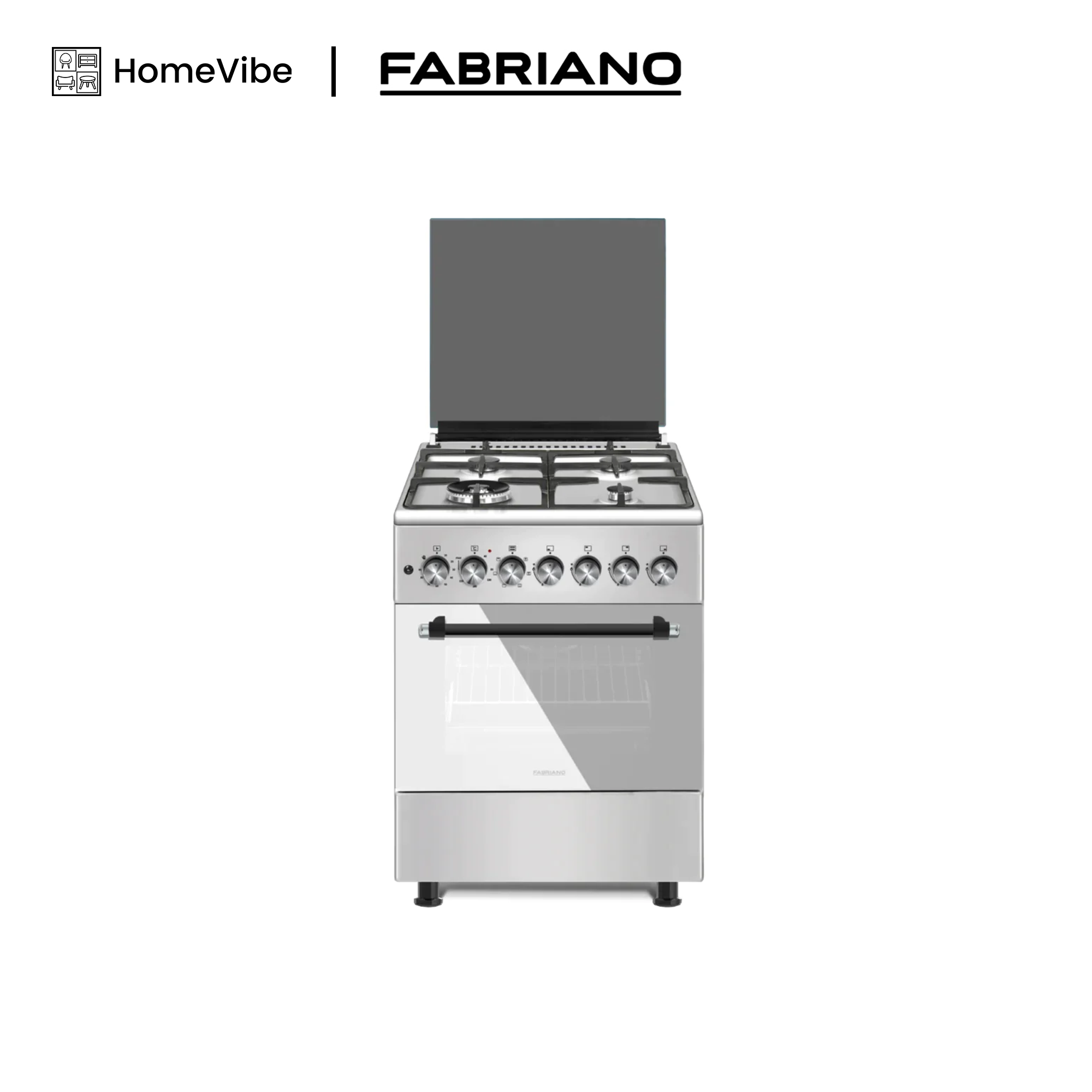 Fabriano 60cm, 4 Gas Burners (1 Triple Ring) , + Electric oven Free Standing Cooker F6TS40E6-SSW