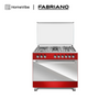 Fabriano 90cm, 4 Gas Burners (1 Dual Gas Burners) , 1 Electric plate + Gas Oven and Grill Free Standing Cooker F9P41G2-RD