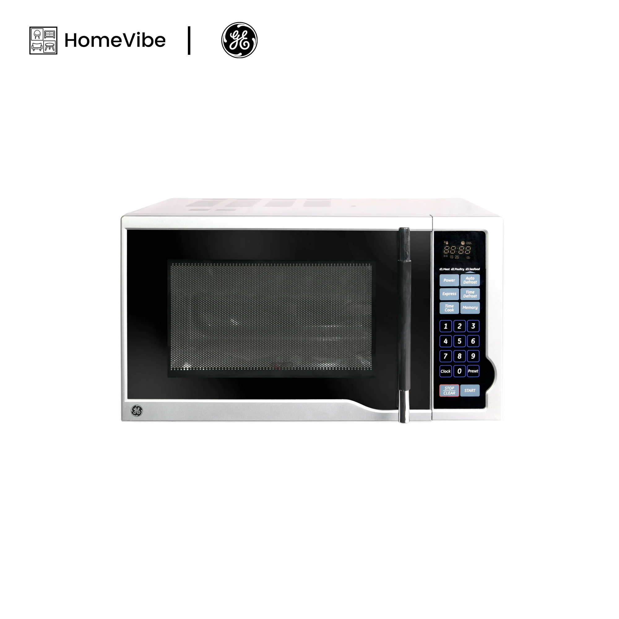 GE Appliances 23L / 0.86 cuft Capacity Digital Control Countertop Microwave Oven JEI2340WPSL