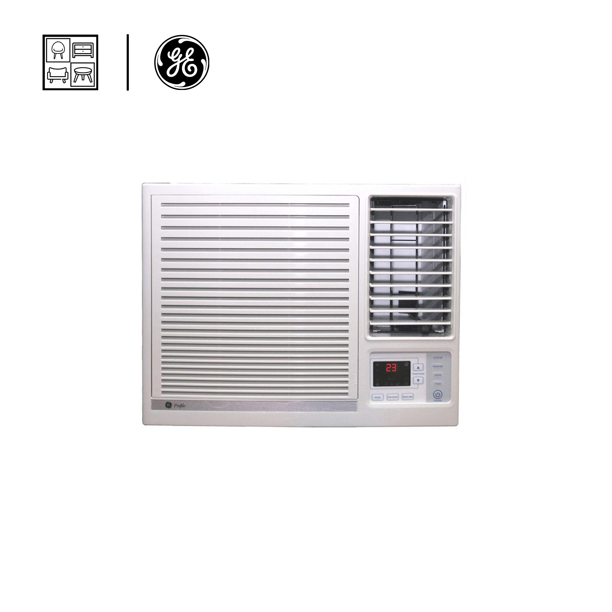 GE Appliances 0.8hp Digital Control INVERTER-LIKE Window Type Air Conditioner AED07KP