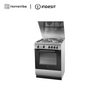 Indesit 60cm, 3 Gas Burners + 1 Electric plate + Gas Oven Free Standing Cooker I6MG1G(X)EX