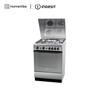 Indesit 60cm, 4 Gas Burners + Gas Oven Free Standing Cooker I6TG1G X EX