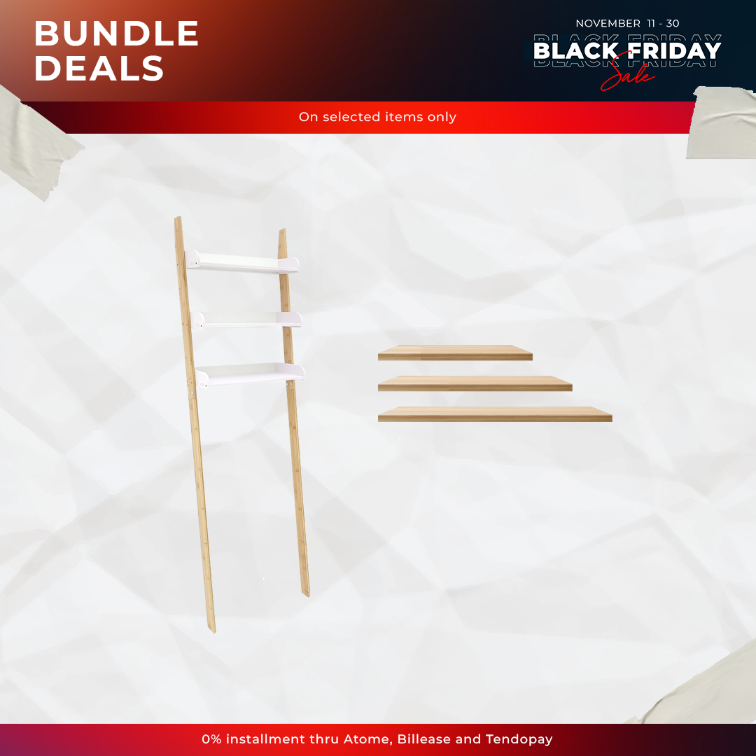 BUY 1 GET FREE: HV Kelda 3- Layer Bathroom Shelf + HV Caleb 3 PCS Hanging Shelf