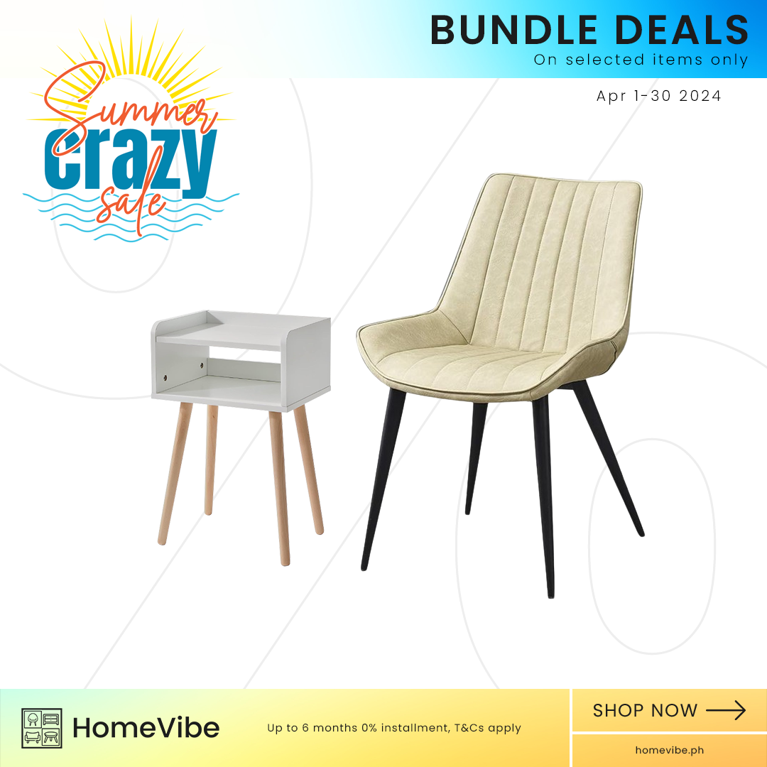 Bundle Deals: HV Korbin Scandinavian Leather Chair + HV Zandy Bedside Table