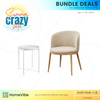 Bundle Deals: HV Priya Scandinavian Lounge Chair + HV Cassie Steel Coffee Table