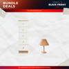 BUY 1 GET FREE: Reina Wood Multi-Purpose Shelf + Dahlia Lamp Small ***FREE ASSEMBLE***