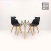 HV Elio Round Table + 2 Padded Eames Chair Set