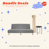 HV Tanisi Scandinavian Sofa ***FREE ASSEMBLE + Cassie Table + Tall Lamp