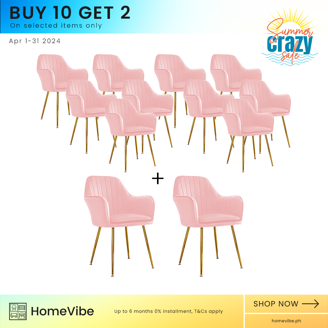Buy 10 Get 2 FREE… 10 HV Velvet Vanity Accent Chair + 2 Velvet Vanity Accent Chair