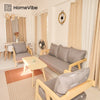 HV Annika Nordic Sofa Set +  HV Cassie Steel Coffee Table