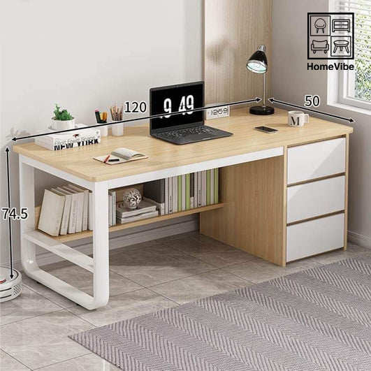 HV Fiona Scandinavian Table with side Drawers
