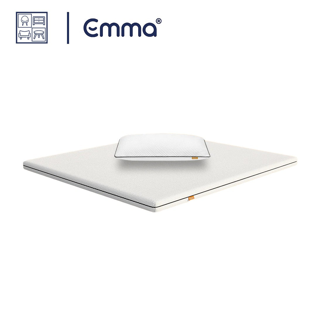 EMMA Build Your Bedroom Bundle (1 Foam Pillow + 1 Flip Topper)