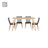 HV Soren Rectangle Table + 4 Katrina Chair Set