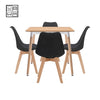 HV Viana Square Table + 4 Padded Chair Set
