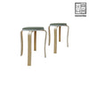 HV 2 Calla Wooden Round Stool Set