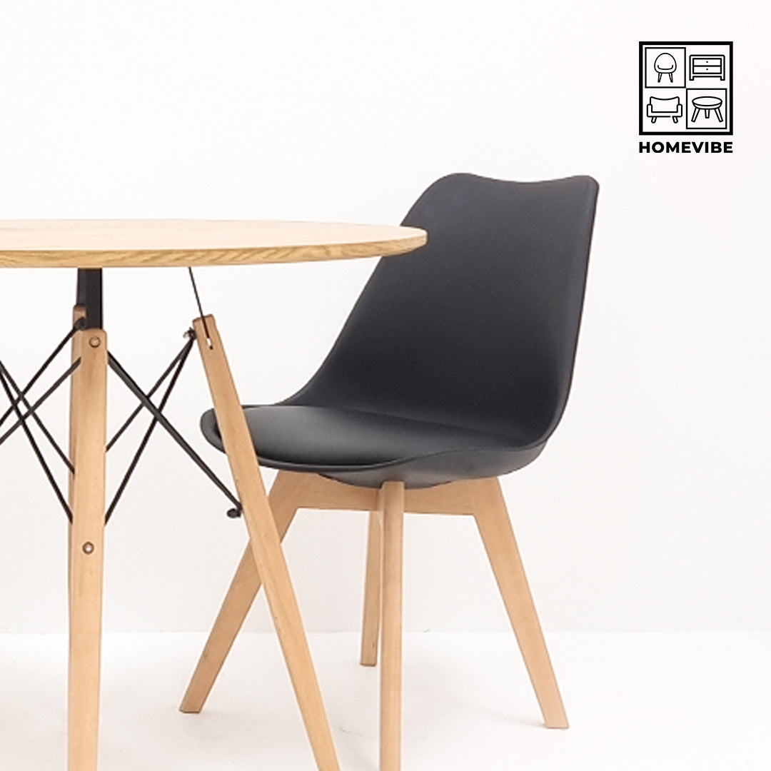 HV Elio Round Table + 2 Padded Eames Chair Set | HomeVibe PH | Buy Online Furniture and Home Furnishings