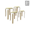 HV 4 Calla Wooden Round Stool Set