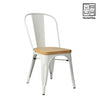 HV Yulla Modern Metal Design Tolix Chair Wooden Seat  | HomeVibe PH | Buy Online Furniture and Home Furnishings