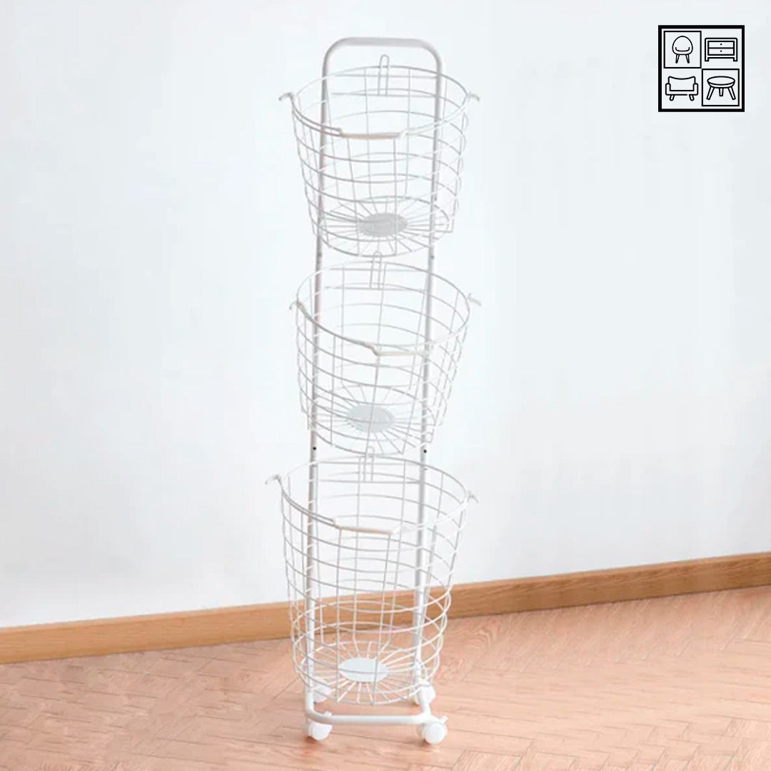 Industrial Design Laundry Basket 3 Tier