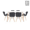 HV Soren Rectangle Table + 6 Butterfly Chair Set