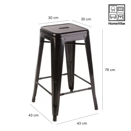 HV Larsen Modern Metal Design Tolix Barstool  | HomeVibe PH | Buy Online Furniture and Home Furnishings