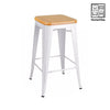 HV Osmin Modern Metal Design Tolix Barstool Wooden Seat  | HomeVibe PH | Buy Online Furniture and Home Furnishings