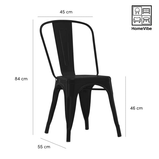 HV Bergen Modern Metal Design Tolix Chair  | HomeVibe PH | Buy Online Furniture and Home Furnishings
