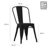 HV Bergen Modern Metal Design Tolix Chair  | HomeVibe PH | Buy Online Furniture and Home Furnishings