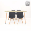 HV Karri Rectangle Table + 4 Padded Eames Chair Set | HomeVibe PH | Buy Online Furniture and Home Furnishings
