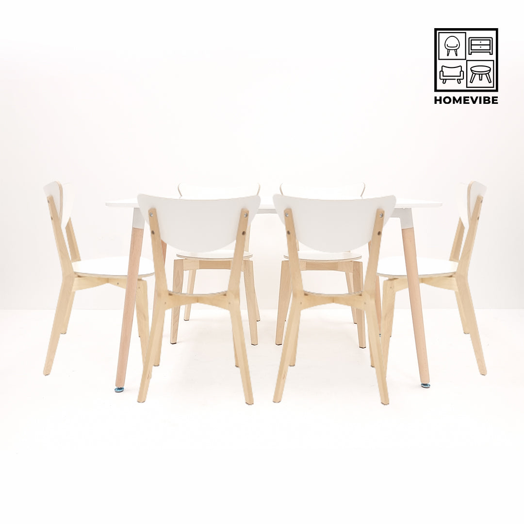HV Karri Rectangle Table + 6 Karri Chair Set | HomeVibe PH | Buy Online Furniture and Home Furnishings