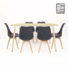 HV Karri Rectangle Table + 6 Padded Eames Chair Set | HomeVibe PH | Buy Online Furniture and Home Furnishings