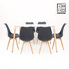 HV Soren Rectangle Table + 6 Padded Eames Chair Set | HomeVibe PH | Buy Online Furniture and Home Furnishings