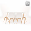 HV Soren Rectangle Table + 6 Padded Eames Chair Set | HomeVibe PH | Buy Online Furniture and Home Furnishings