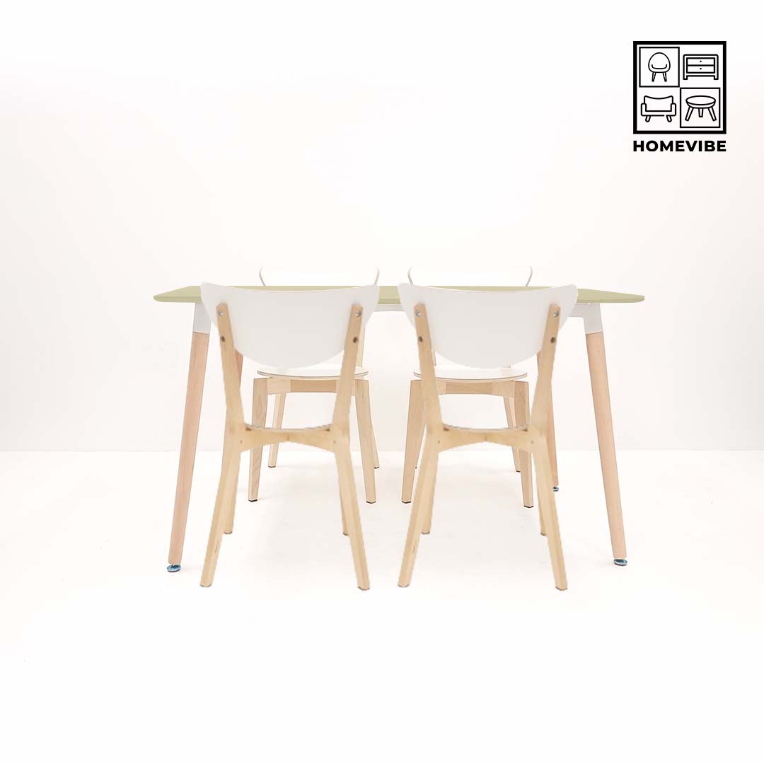 HV Xylia Rectangle Table + 4 Karri Chair Set | HomeVibe PH | Buy Online Furniture and Home Furnishings