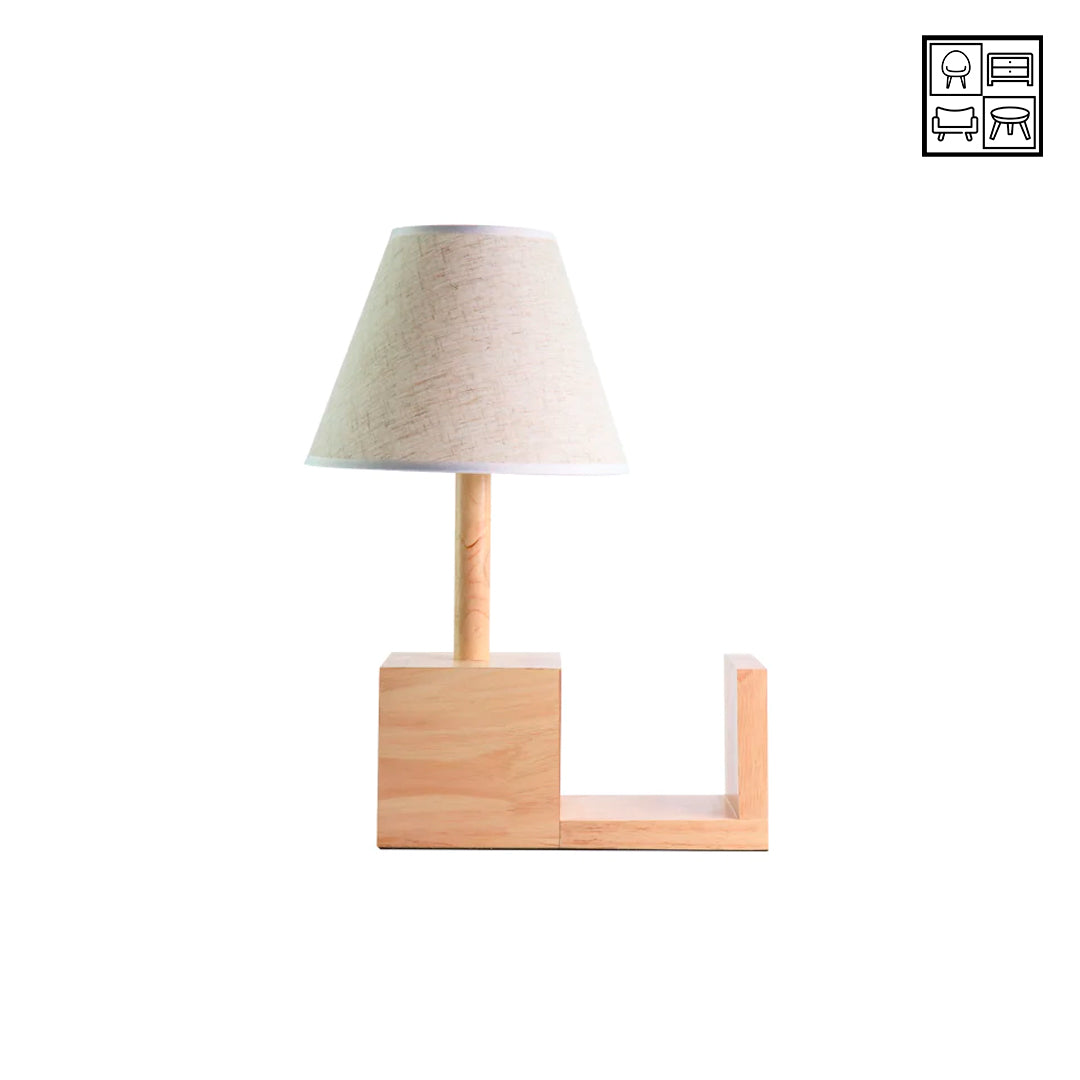 Nordic Table Lamp with Book Shelf