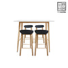 HV Theo Scandi Pub Table + 4 Tiana Scandi Bar Stool set
