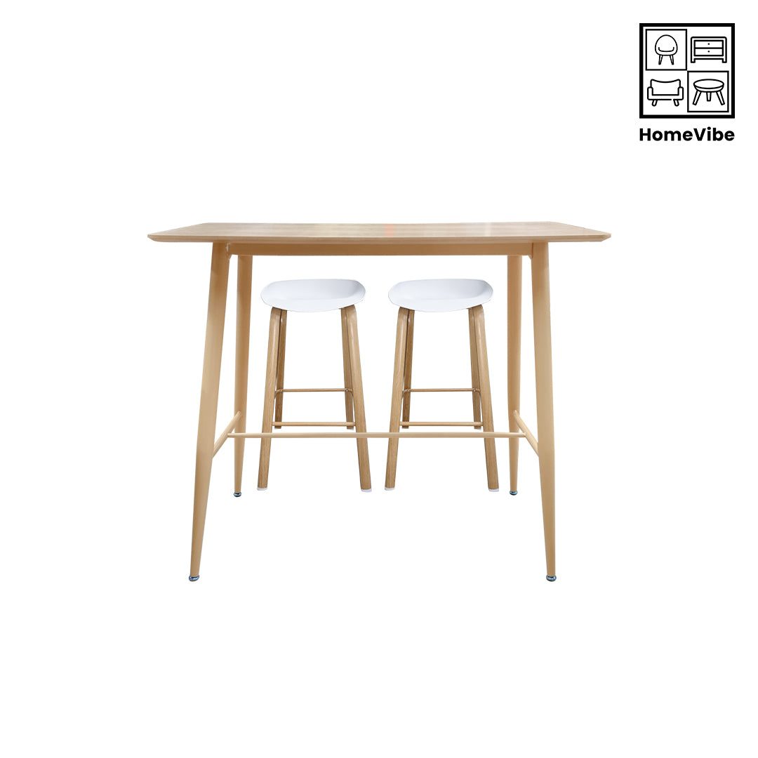 HV Theo Scandi Pub Table Tiana Scandi Bar Stool set HomeVibe
