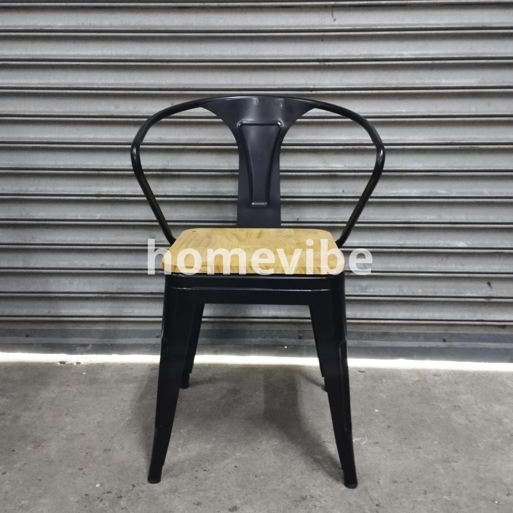 HV Argos Tolix Armrest Chair with Wooden Padding