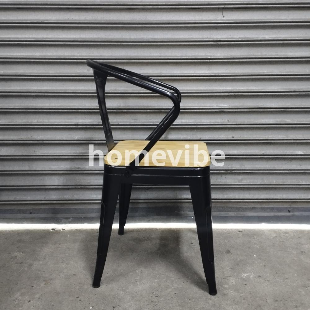 HV Argos Tolix Armrest Chair with Wooden Padding