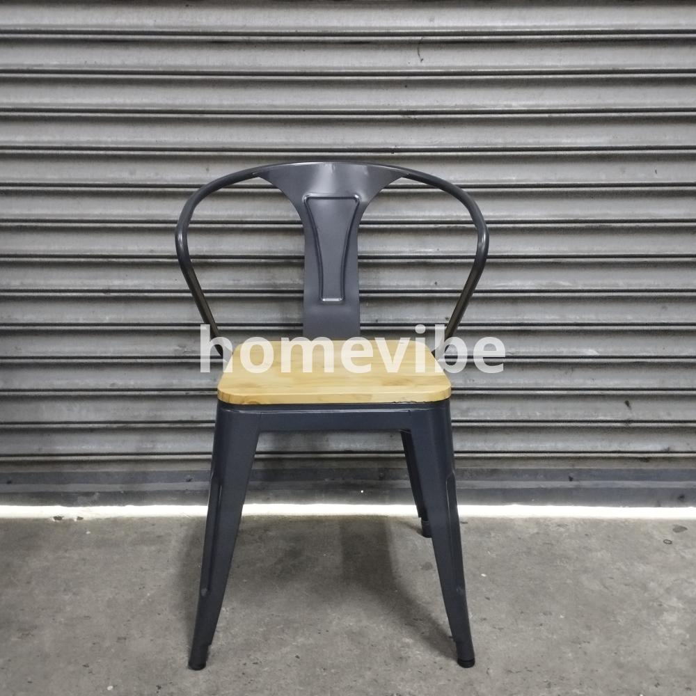 HV Argos Tolix Armrest Chair with Wooden Padding