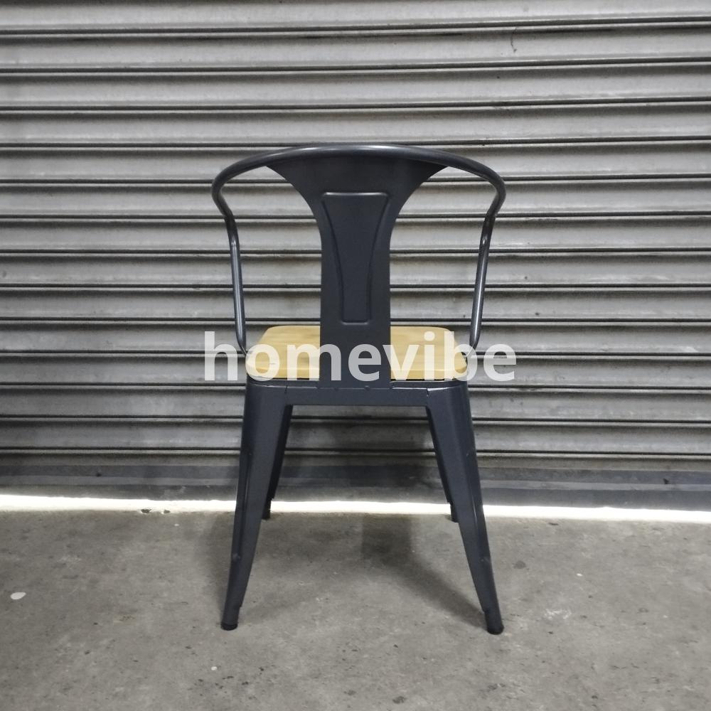 HV Argos Tolix Armrest Chair with Wooden Padding